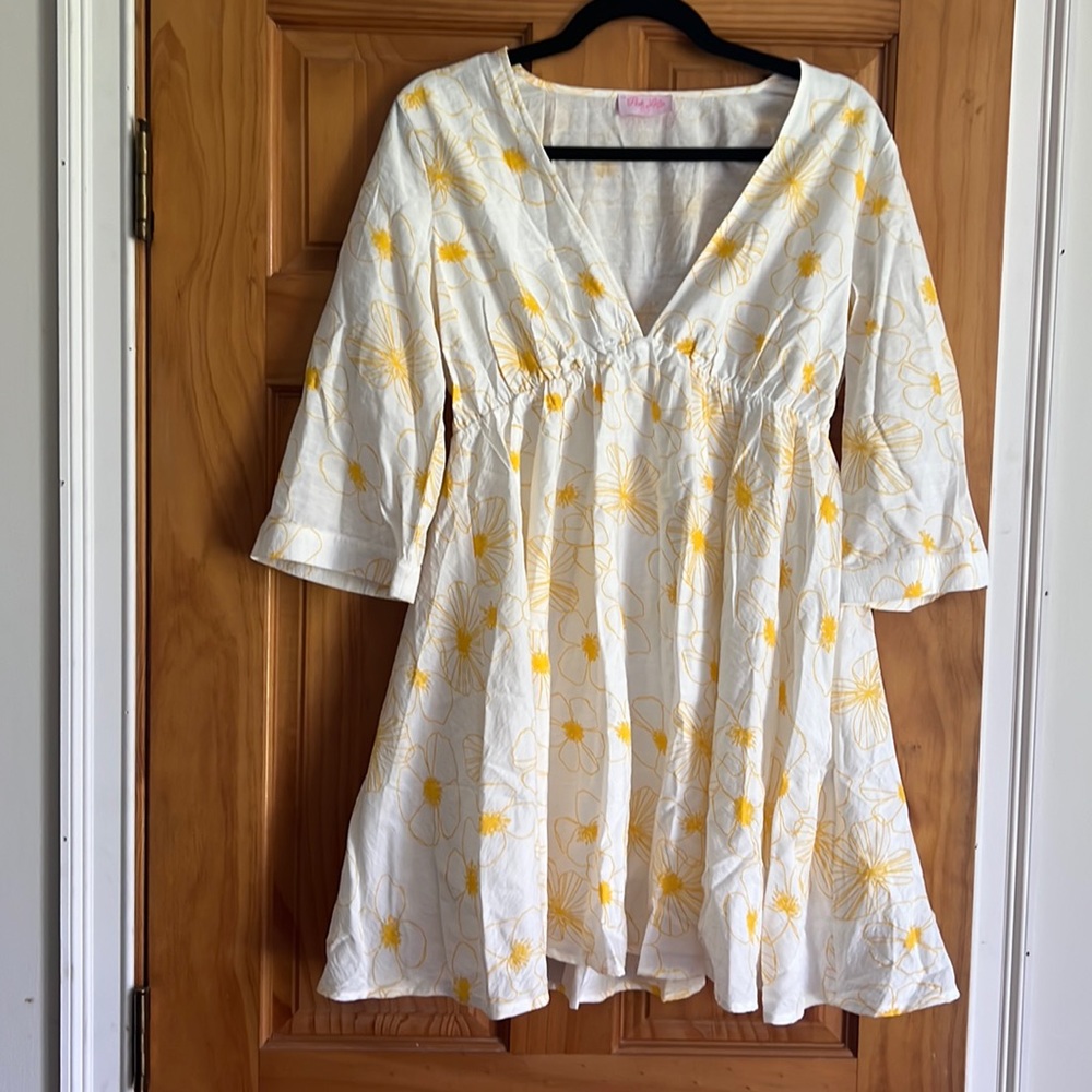 Brand New Pink Lily floral mini dress